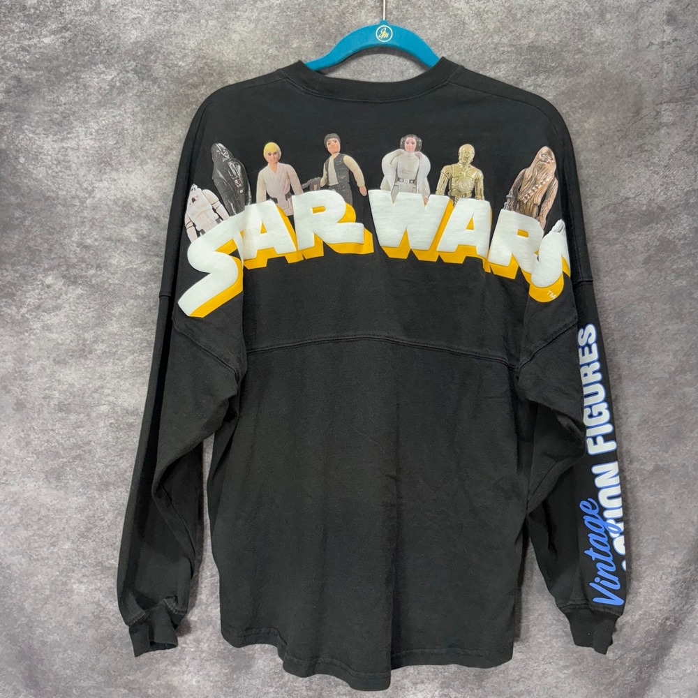 Disney Parks Star Wars Vintage 45 Action Figures Spirit Jersey Size S